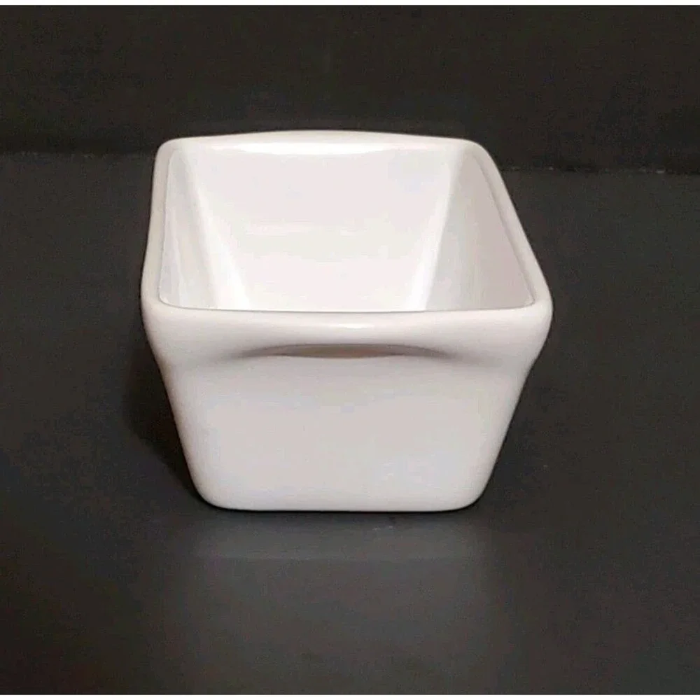 Celebrate It Mini Loaf Pan Butter Dish Plain White Ceramic Bakeware 5.5